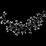 Accesoriu modern pentru decor par WED45BB Argintiu cu cristale de 30cm Accesoriu modern pentru decor par WED45BB Argintiu cu cristale de 30cm